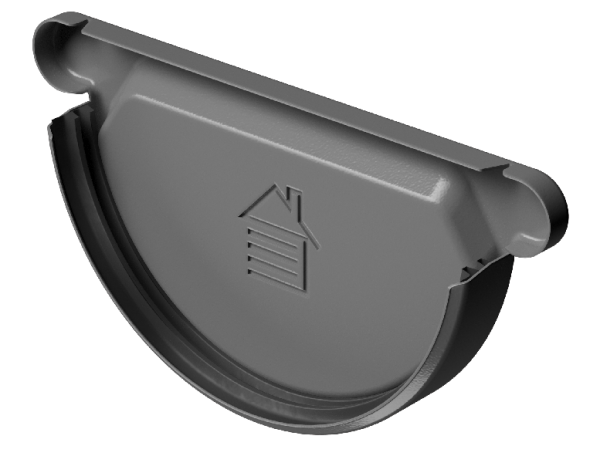 Заглушка желоба D125 Döcke STAL PREMIUM Графит, (RAL 7024) купить в Ельце