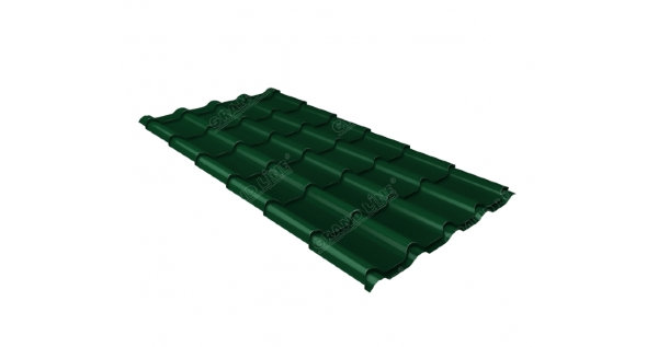 Металлочерепица камея 0,45 Drap RAL 6005 зеленый мох купить в Ельце
