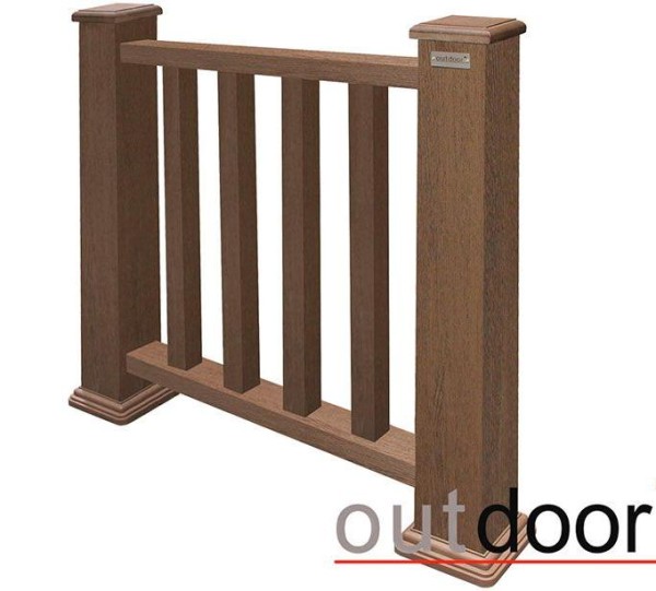 Ограждение из ДПК Outdoor Классик 3D STORM коричневый микс купить в Ельце