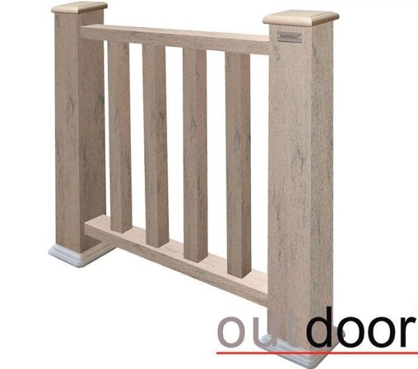 Ограждение из ДПК Outdoor Классик 3D STORM серый микс купить в Ельце