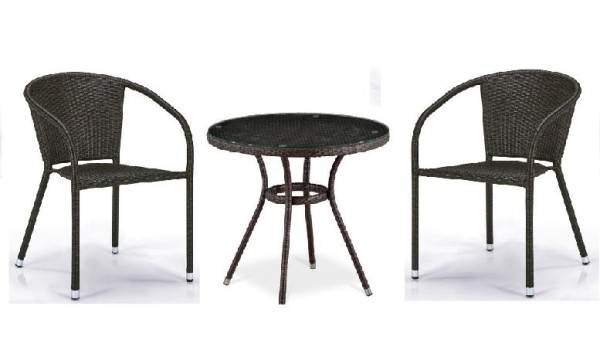 Комплект плетеной мебели AFINA из иск. ротанга Асоль-7 T282ANT/Y137C-W53 Brown 2Pcs купить в Ельце
