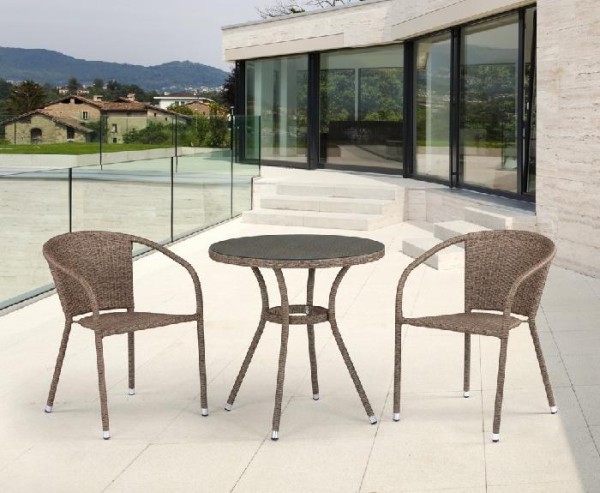 Комплект плетеной мебели AFINA из иск. ротанга T282ANT/Y137C-W56 Light Brown 2Pcs купить в Ельце