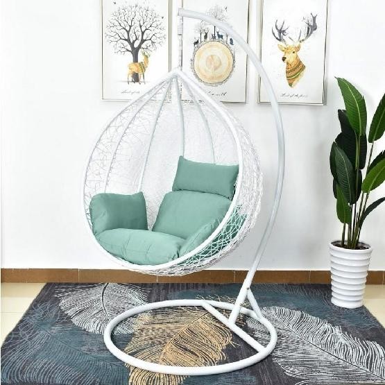 Кресло Подвесное из искусственного ротанга AFM-168A-L White/Green купить в Ельце