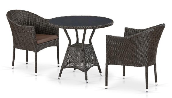 Комплект плетеной мебели AFINA из иск. ротанга T707ANS/Y350-W53 Brown 2Pcs купить в Ельце
