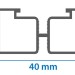 Лага алюминиевая KRONEX 40x15x3000 мм опорная Slim купить в Ельце