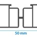 Лага алюминиевая KRONEX 50x25x3000 мм несущая купить в Ельце