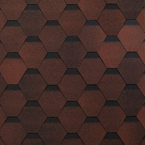Гибкая черепица Shinglas, коллекция Оптима – Красный купить в Ельце