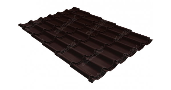Металлочерепица классик GL 0,5 Quarzit RAL 8017 шоколад Metallic купить в Ельце