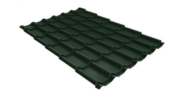 Металлочерепица классик 0,5 Satin RR 11 темно-зеленый купить в Ельце